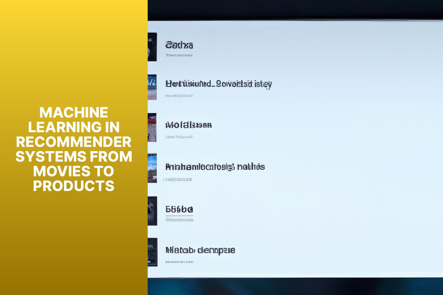 Machine Learning in Recommender Systems